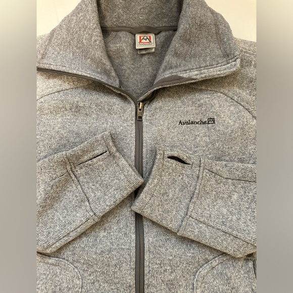 Avalanche Full Zip Mock Neck Gray Fleece Jacket--Women's Size L - Picture 3 of 12